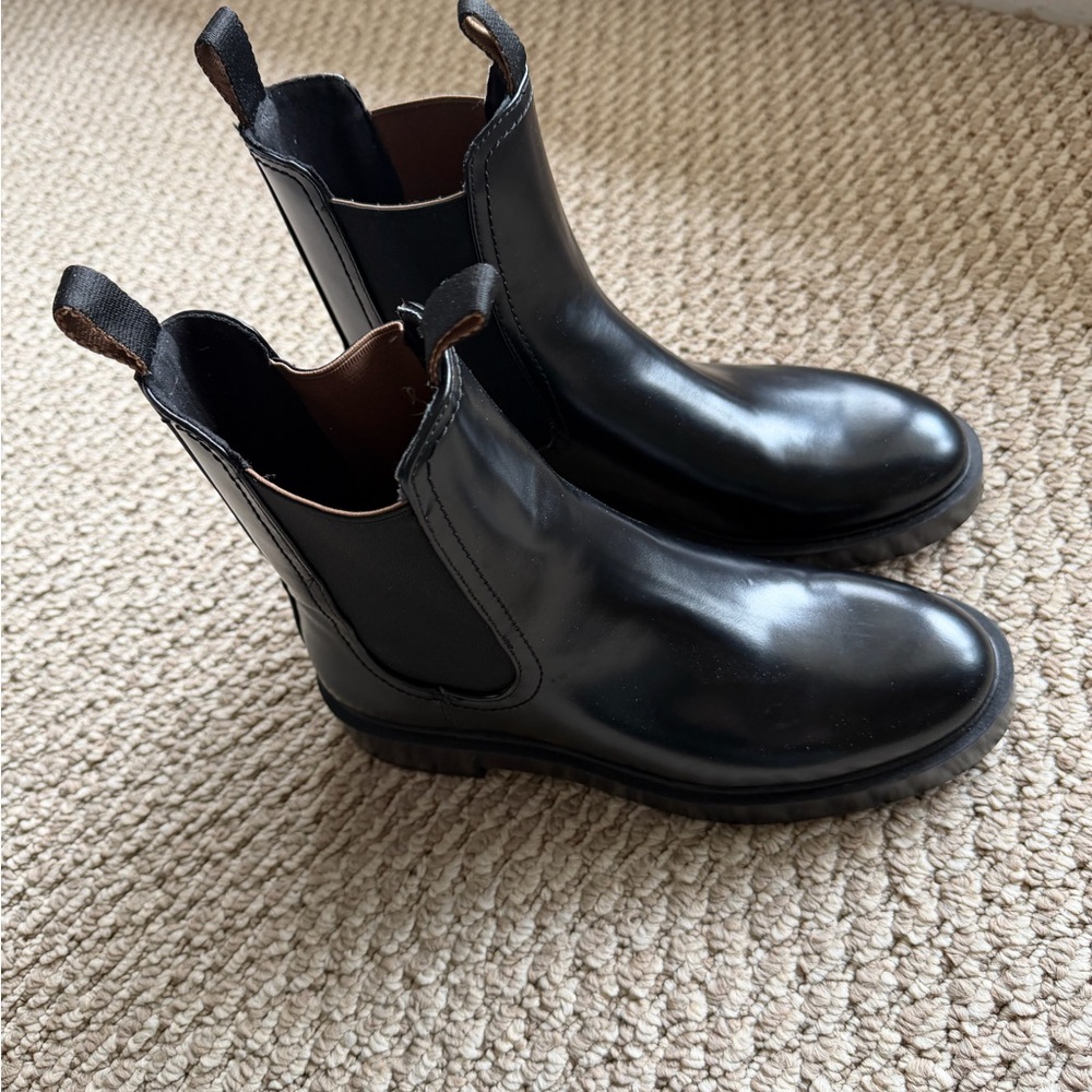 H&M Glossy Black Ankle Boots